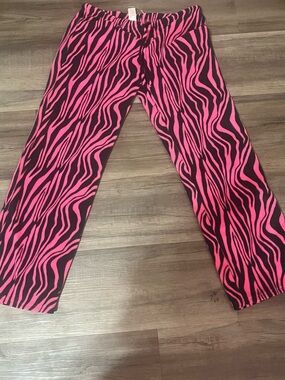 Women’s Pink Zebra Print Y2K Pajama Pants